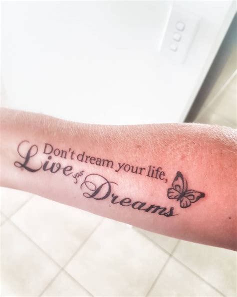 don t dream your life live your dreams live for yourself infinity tattoo tattoo quotes