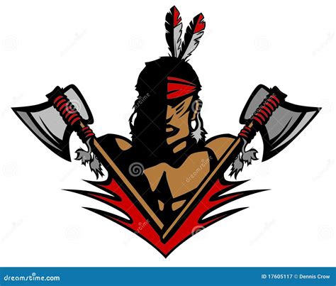Indian Mascot Vector Logo Stock Vector Illustration Of Redskins 17605117
