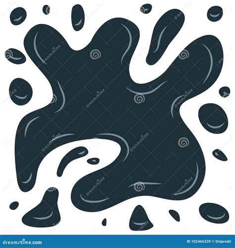Black Splash On A White Background Stock Vector Illustration Of