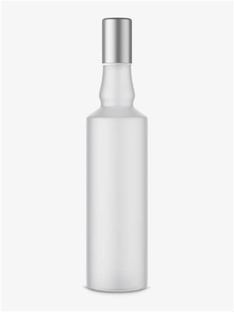 Simple edit with smart layers. Frosted vodka bottle mockup - Smarty Mockups