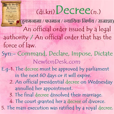We did not find results for: Decree Meaning - An Official Order That Has The Force Of ...