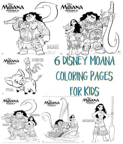 Includes maui coloring pages, as well as pua the pig, hei hei the chicken, and other moana friends. Disney Moana Coloring Pages for Kids