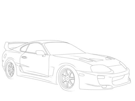 Toyota Supra Coloring Pages At Free Printable