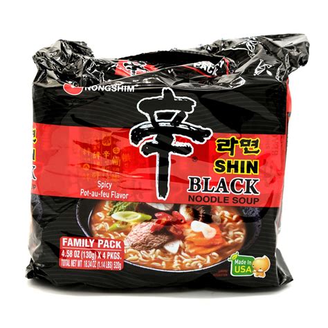 Nongshim Shin Black Ramen 4 Pack 1833 Oz 520 G Well Come Asian