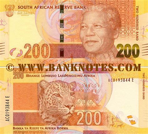 South Africa 200 Rand 2012 South African Bank Notes Paper Money