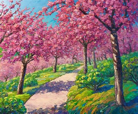 Misun Holdorf Oil Paintings Landscape Paintings Landscape Cherry