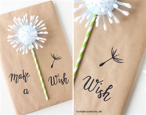 Diy Geschenkverpackung Pusteblume Handmade Kultur