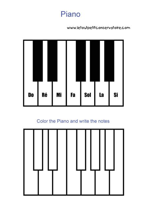 Klaviertastatur Mit Notennamen Zum Ausdrucken Klaviat