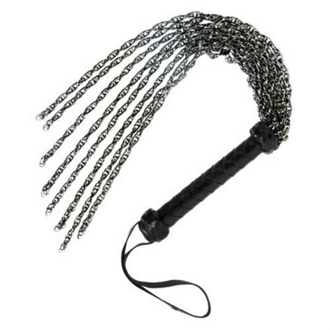 New Master Series Gunmetal Chain Flogger Steel And Leather Hard Bdsm
