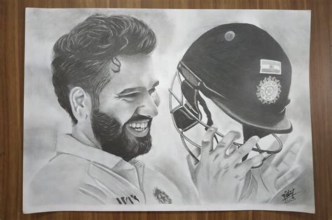 The Hitman Rohit Sharma Sketch By My Brother Rcricket