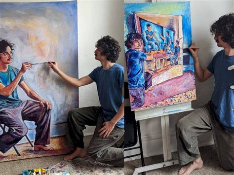 Seniman Ini Lukis Dirinya Yang Sedang Melukis Karyanya Bikin Takjub Indozone Id