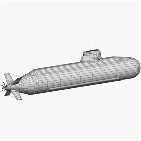 Delivery of the first submarine for the norwegian. german type 212 submarine 3d model