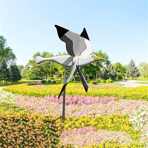 Seagull Windmill Asuka Bird Wind Spinner Bird Shape Weather Vane