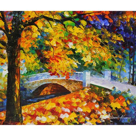 Leonid Afremovs Autumn Nears Original Oil On Canvas Ebay