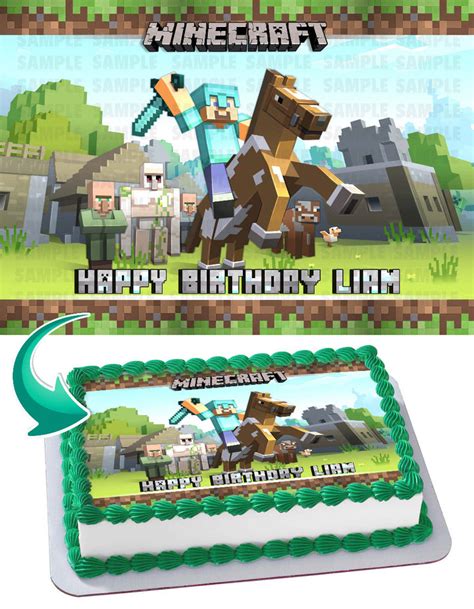 minecraft edible cake toppers edible cake topper corp