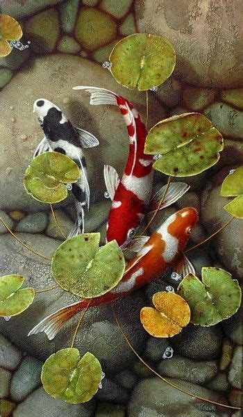 Over And Above By Terry Gilecki Artwanted Com Fish Painting Koi