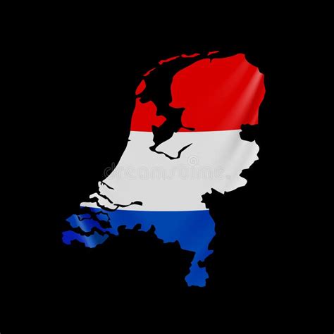 hanging netherlands flag in form of map netherlands holland national flag concept stock vector