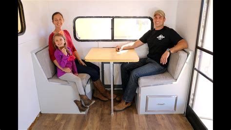 How To Build A Diy Travel Trailer Dinette Bed Cabinets And More
