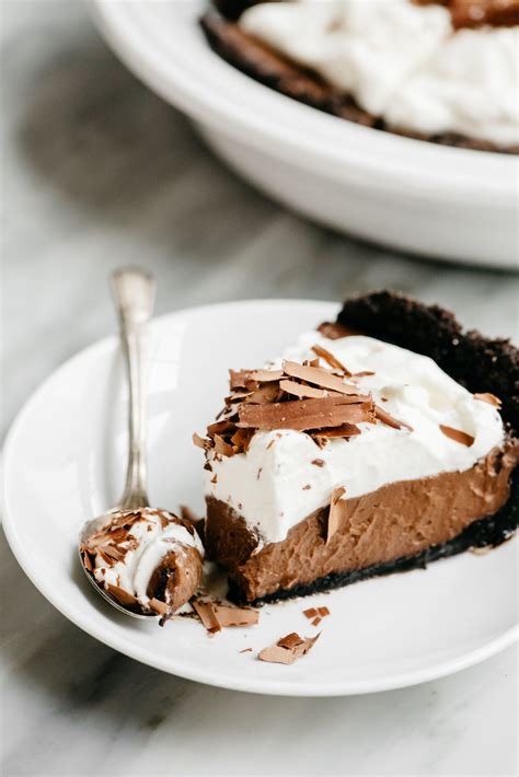 This pie is a rich, sweet custard pie (no eggs). Chocolate Cream Pie - Once Upon a Chef