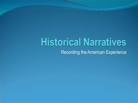 Historical Narratives