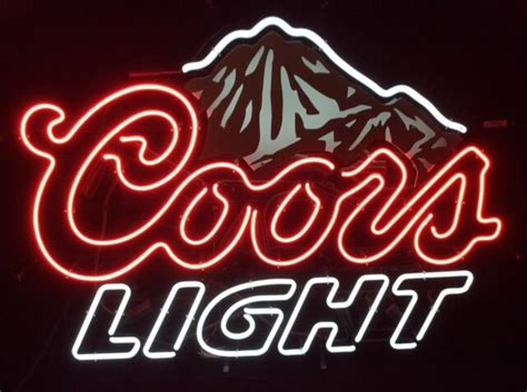 Coors Light Coyote Neon Sign 17x14 Real Glass Handmade Display Glass