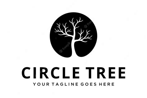 Premium Vector Creative Illustration Circle Tree Nature Logo Design Sign Vector Template Icon