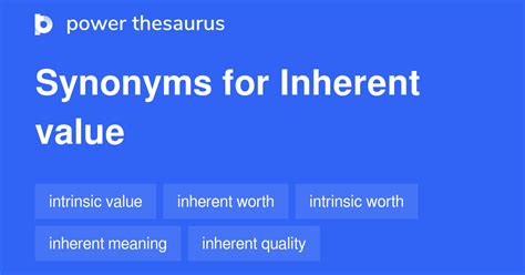 Inherent Value Synonyms 102 Words And Phrases For Inherent Value