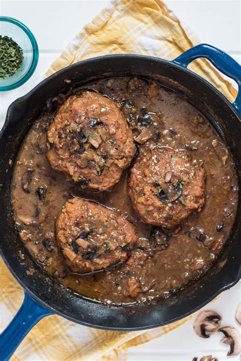 From easy salisbury steak recipes to masterful salisbury steak preparation techniques, find salisbury steak ideas by our editors and community in this recipe collection. Meat-Free Salisbury Steak | The Nut-Free Vegan