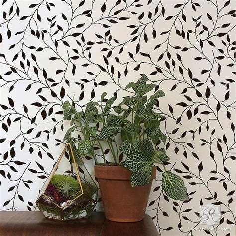Wisteria Flower And Vine Wall Stencil Designer Bonnie Etsy