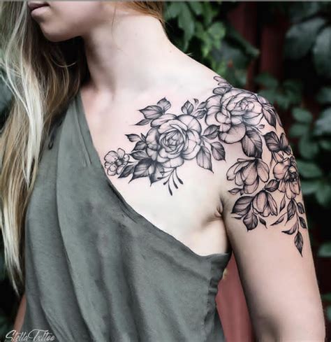 Awesome Floral Shoulder Tattoo Design Ideas For Woman Page Of Fashionsum