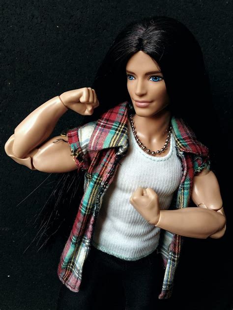 Ooak Ken With Long Hair And Superman Body Long Hair Styles Barbie