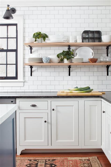Country Kitchen With Open Wood Shelves Hgtv