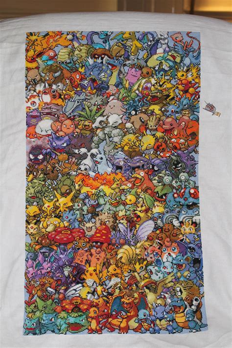 Pokemon Mewtwo 30 Colors Cross Stitch Pattern Pokemon