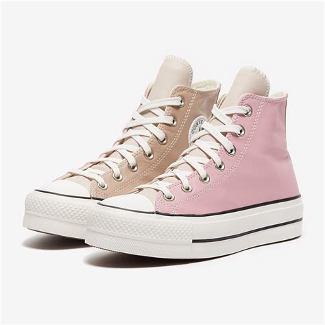 Converse Womens Chuck Taylor All Star Lift Hi Salt Pink Lotus Pink White Womens Shoes