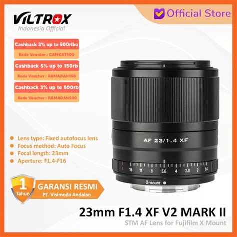 Promo Viltrox 23mm F1 4 STM AF Lens For Fujifilm X Mount Jakarta