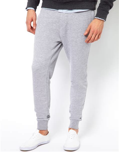 Lyst Asos Skinny Sweatpants In Gray For Men