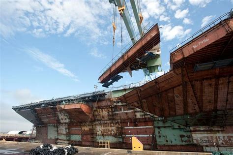 New Us Aircraft Carrier Hull Structure Complete