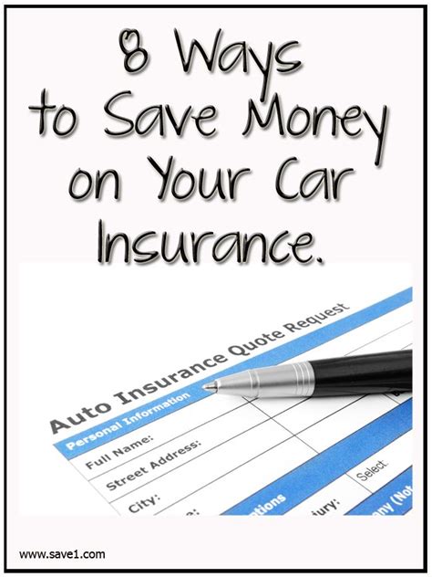 8 Ways To Save Money On Your Car Insurance Car Insurance Ways To