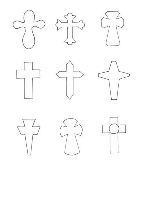 Blank Printable Cross Template Clip Art Library