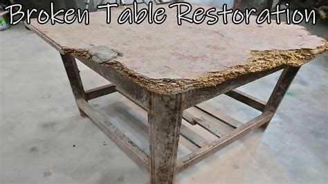 Antique Broken Wood Table Restoration Furniture Refinishing Youtube
