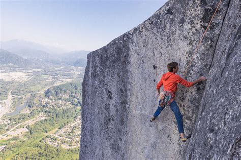 Rock Climbing Squamish Canada Stock Photo