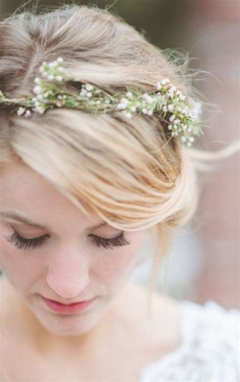 Babys Breath Flower Crown Halo Hair Wreath With Real Dried Etsy