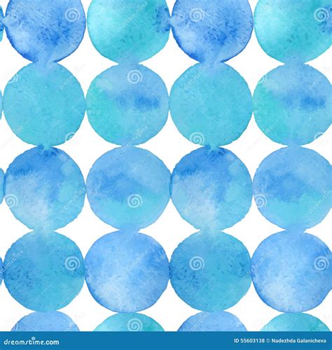 Watercolor Seamless Geometric Patterns Set Stock Vector Illustration