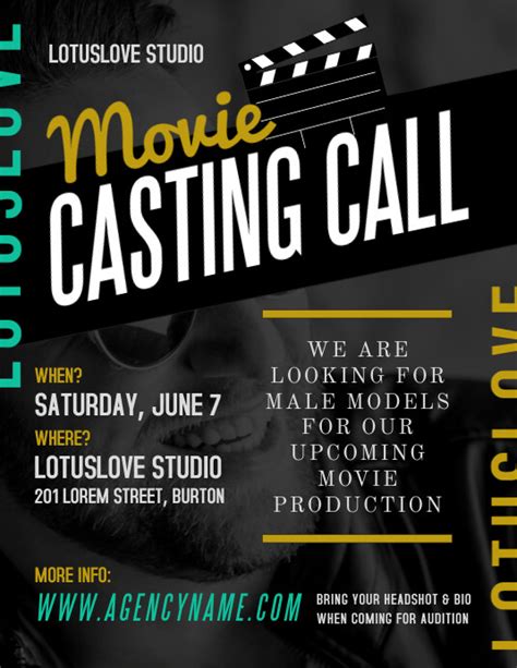 Copy Of Movie Casting Call Flyer Template Postermywall