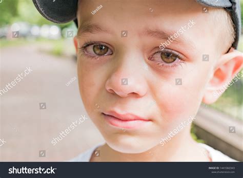 Little Boy Crying Face Tears Stock Photo 1441060343 Shutterstock