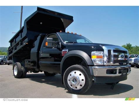 2008 Black Ford F550 Super Duty Xlt Regular Cab 4x4 Dump Truck