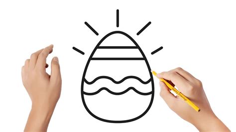 How To Draw An Easter Egg 🥚 Easy Drawings Youtube