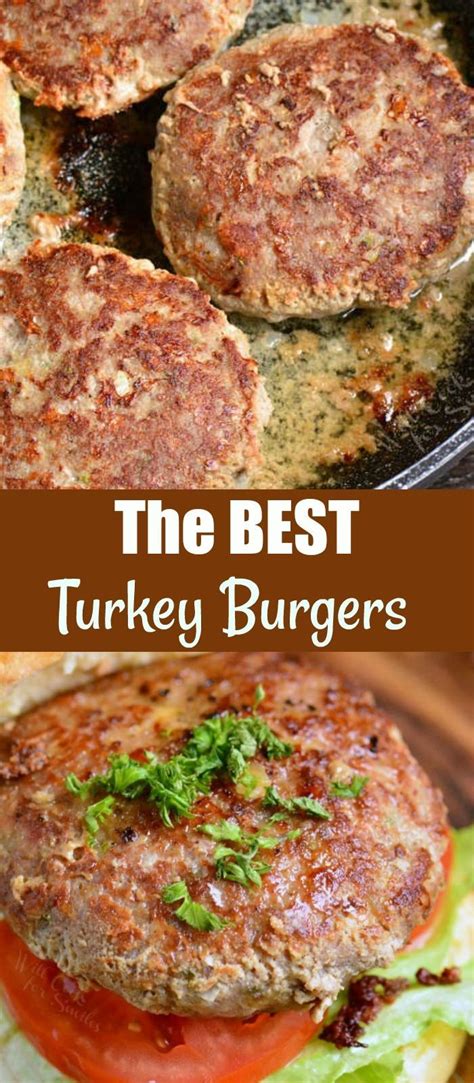 The Best Turkey Burgers With Lettuce And Tomato On Top Are Shown In
