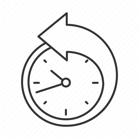 Arrow Clock Counterclockwise Deadline Ountdown Reschedule Time