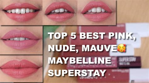 TOP 5 BEST PINK NUDE MAUVE MAYBELLINE SUPERSTAY MATTE INK PECINTA